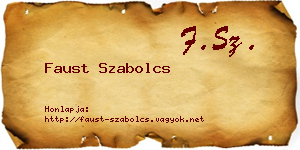Faust Szabolcs névjegykártya