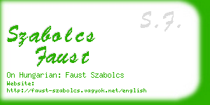 szabolcs faust business card